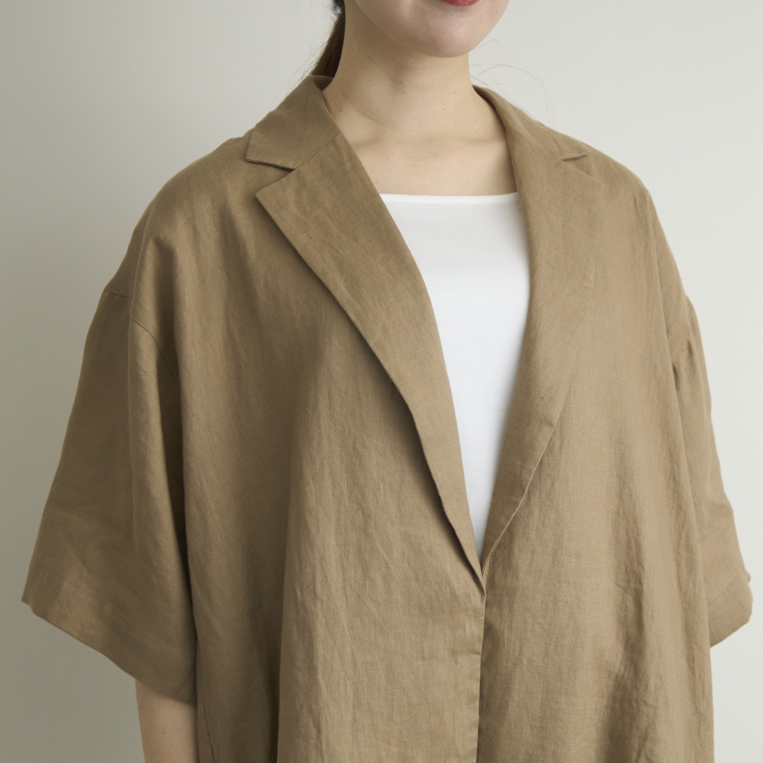 TUTIE./リネンハーフスリーブジャケット